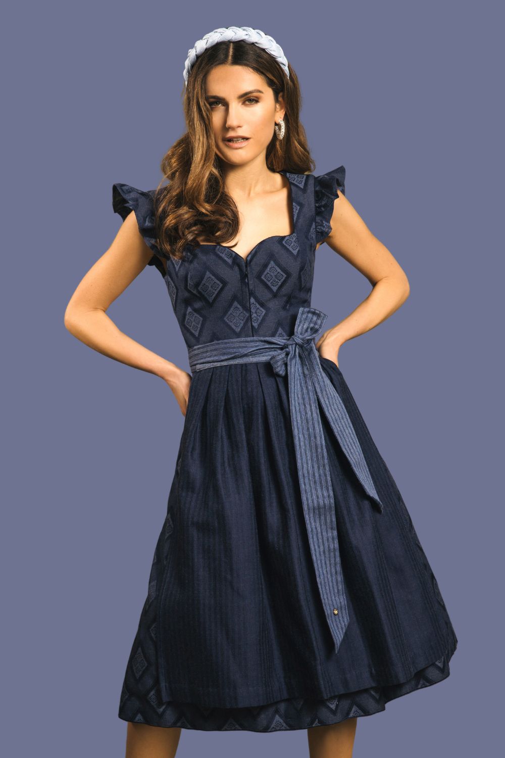 Dirndl Claire, mit abneh. Flügelarm,Rocklänge 70cm