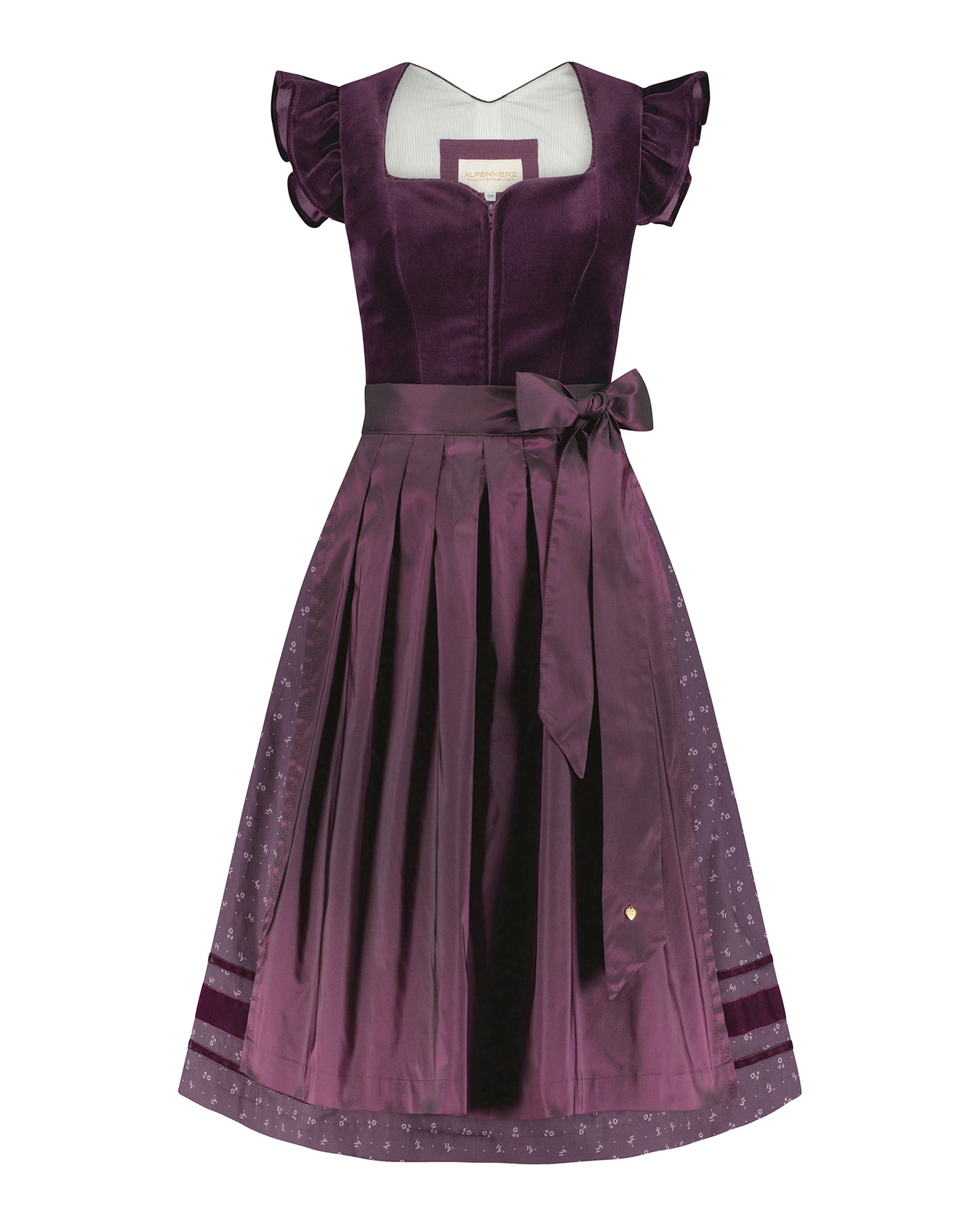 Samtdirndl Melissa mit abknöpfbarem Arm