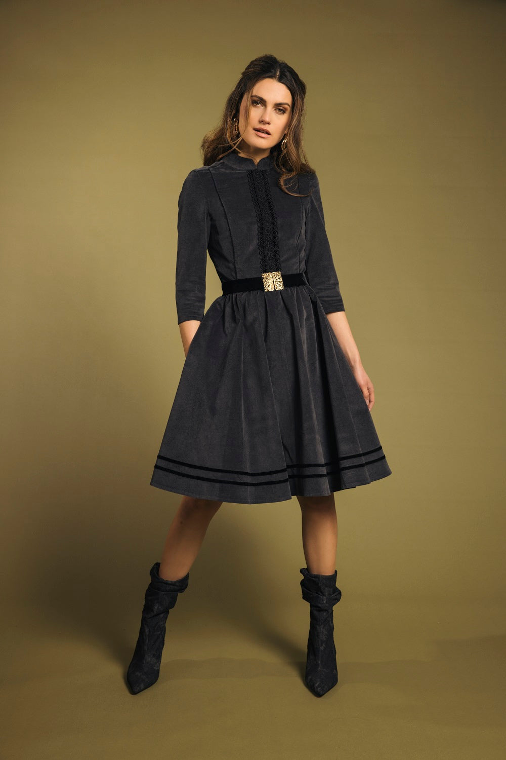 Samtkleid Ava Stretch
