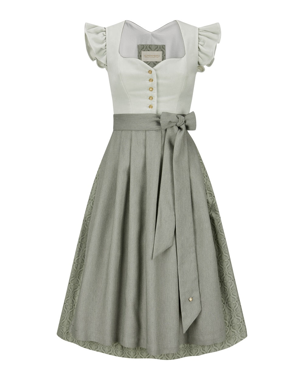 Samtdirndl Mel mit abnehmbarem Flügelarm
