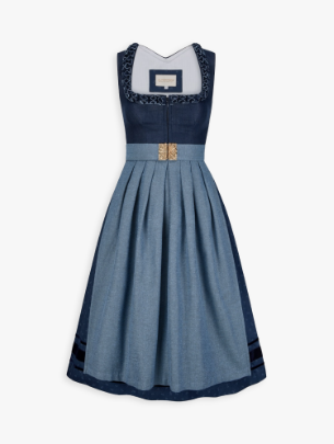 Dirndl Amanda mit Froschgoscherl dunkelblau
