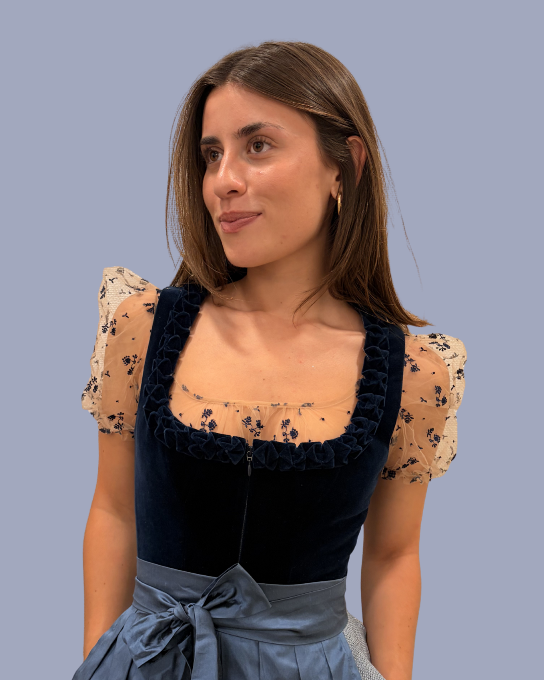 Bluse Cora mit AH Stickerei