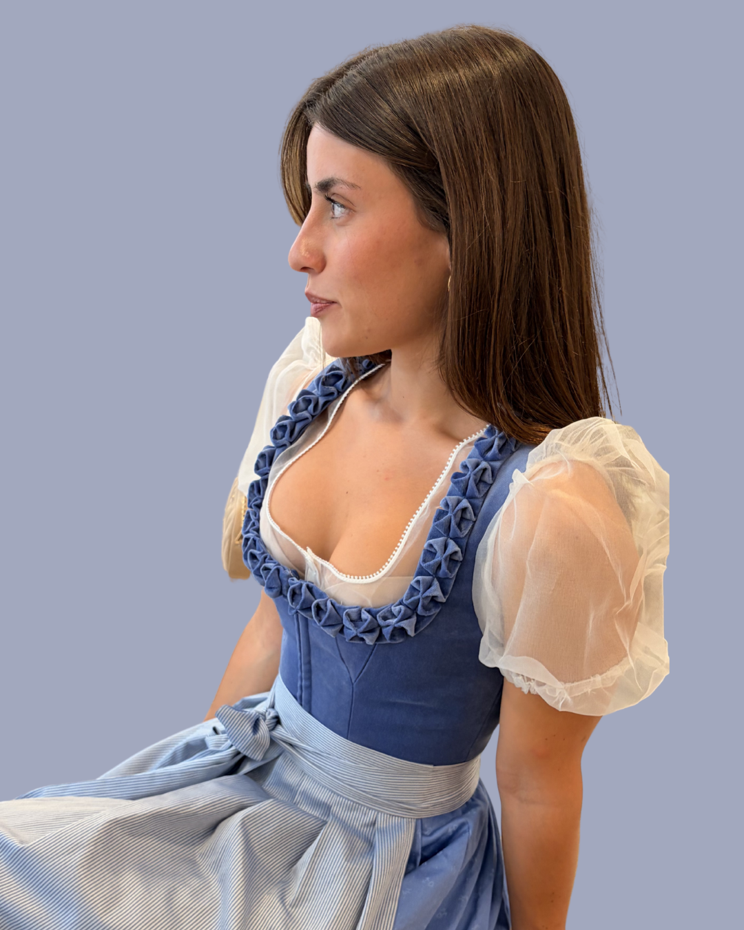 Bluse Sarah Chiffon, Mini Puff