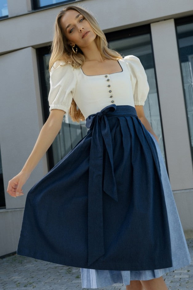 Dirndl Magdalena mit abnehmbarem Puffarm
