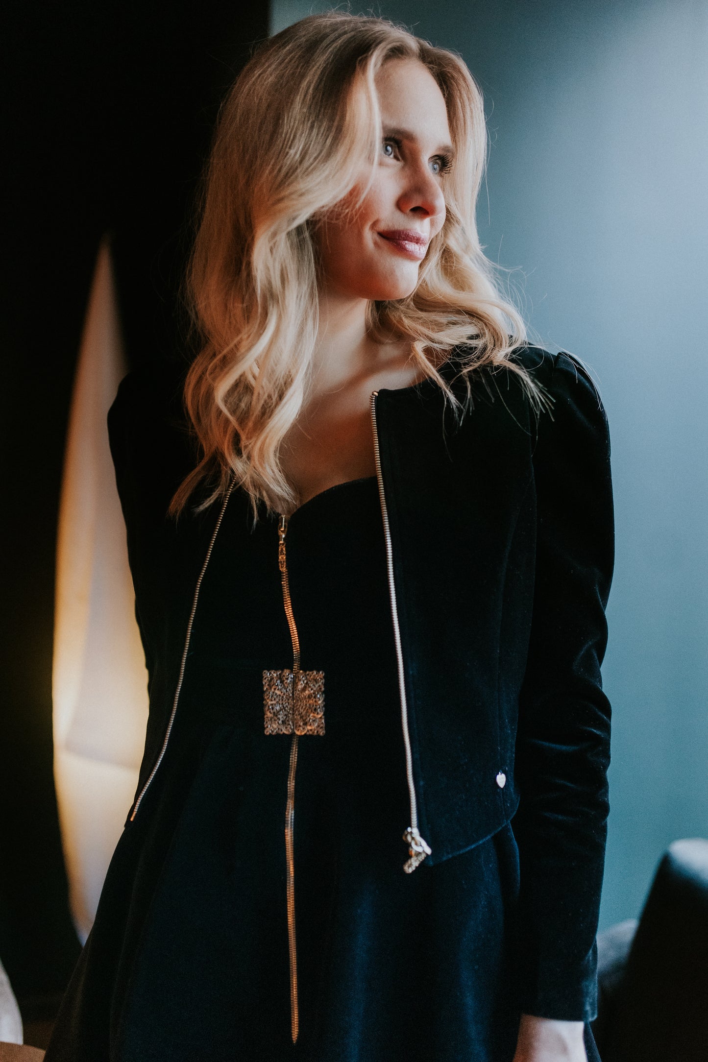 Samtjanker Denise mit Zipper