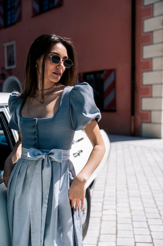 Dirndl Magdalena mit abnehmbarem Puffarm