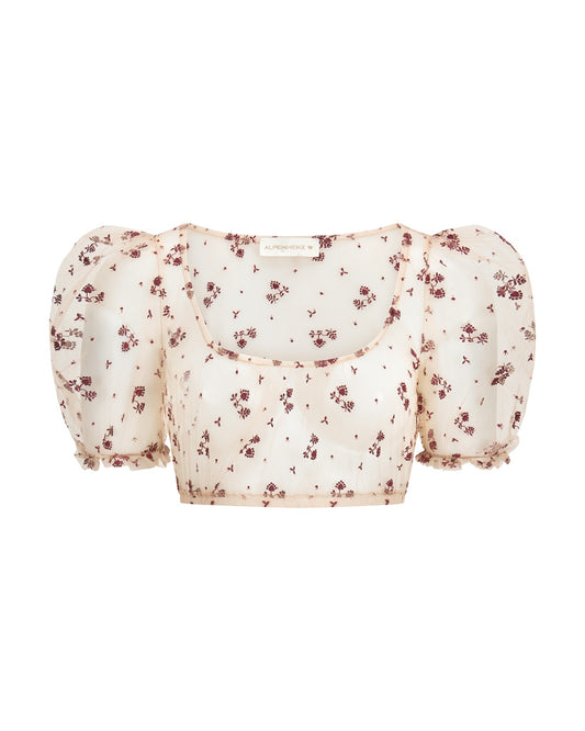 Bluse Cora mit AH Stickerei