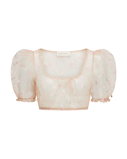 Bluse Cora mit AH Stickerei