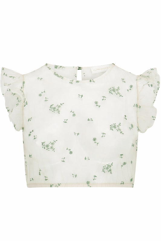 Bluse Kim Flügel Spitze bestickt