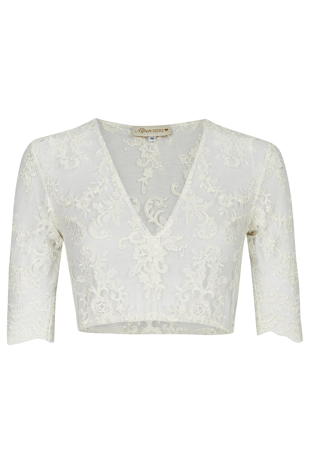 Dirndlbluse Theresa V-Ausschnitt halbarm