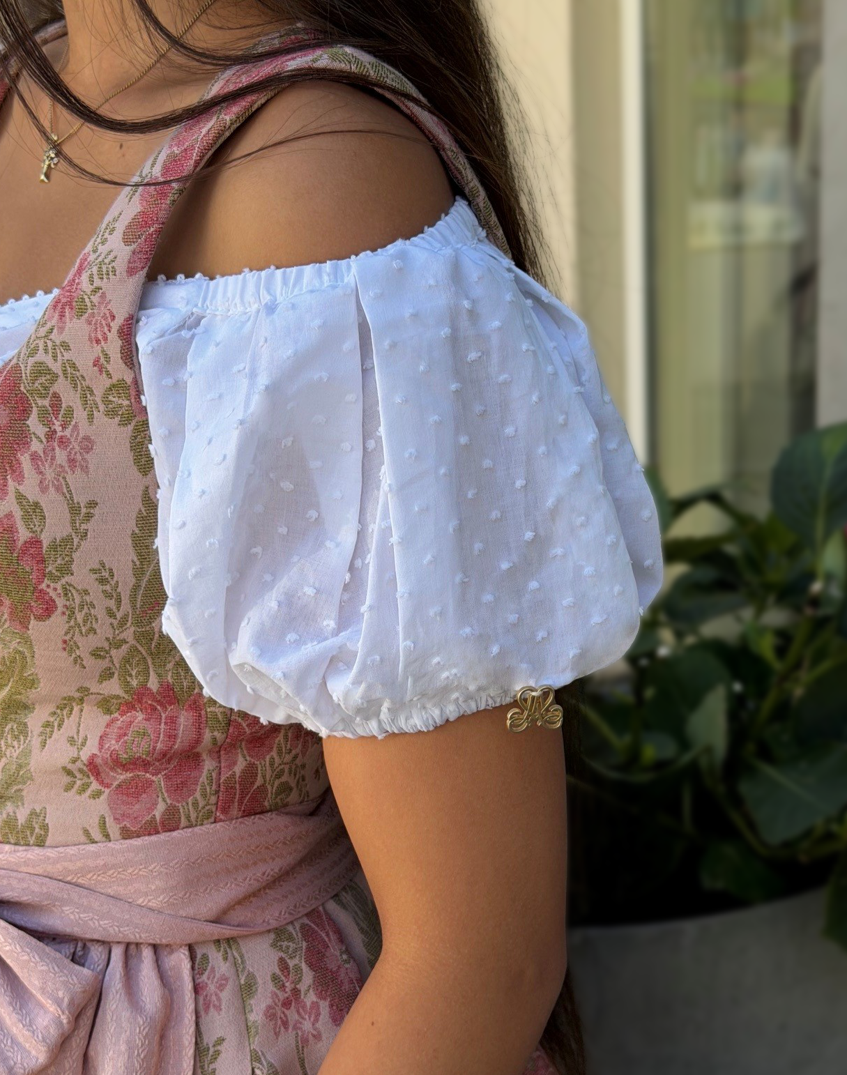 Bluse Carmen Plumity kurzarm
