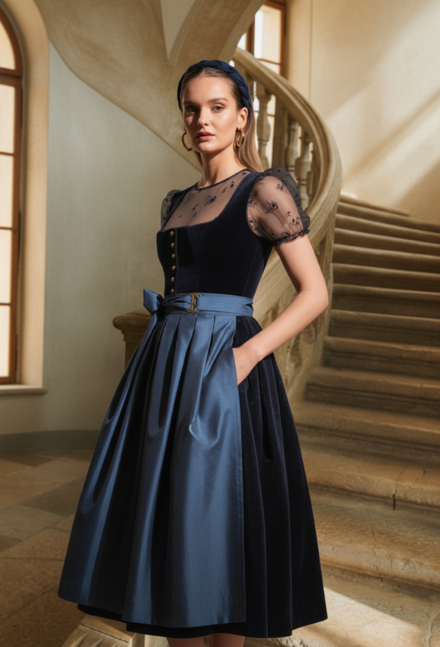Dirndl Rosalie moccha mousse