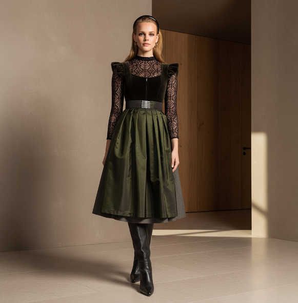 <p>Dirndl mit Flügelärmchen</p>